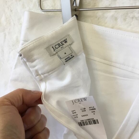 J, Crew White Wrap Ruffle Tulip Skirt - Picture 3 of 9